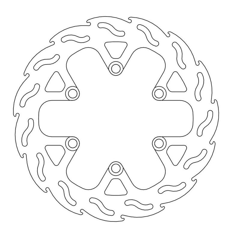 Moto-Master Flame Bremseplate bak Kawasaki KLX 250