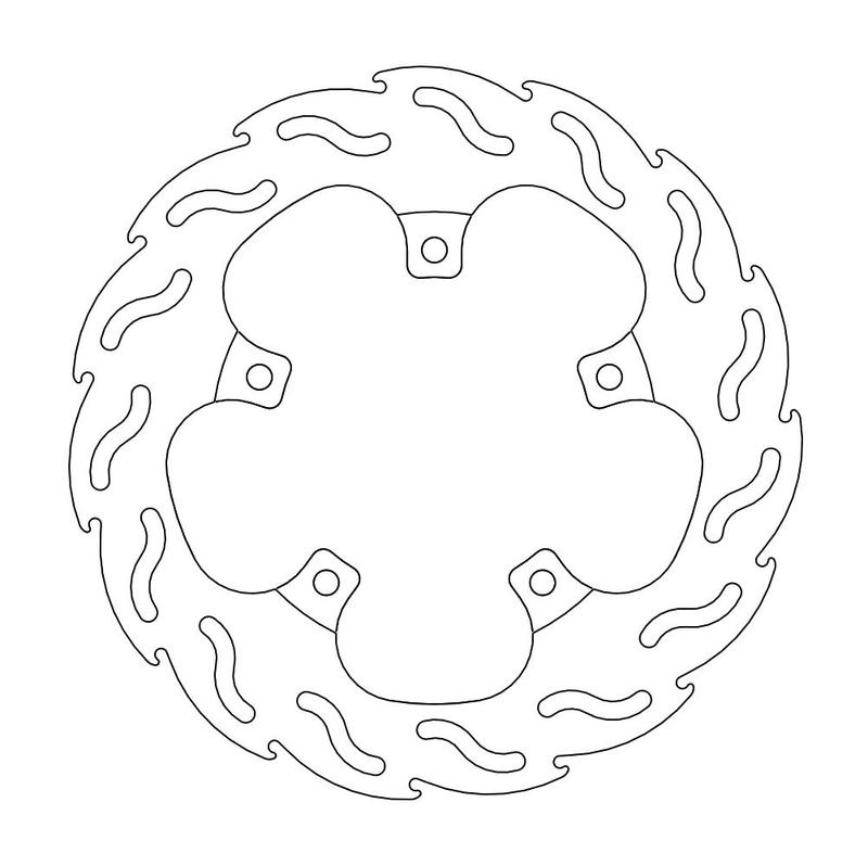 Moto-Master Flame Brakedisc bak Shiver 750, Dorsoduro