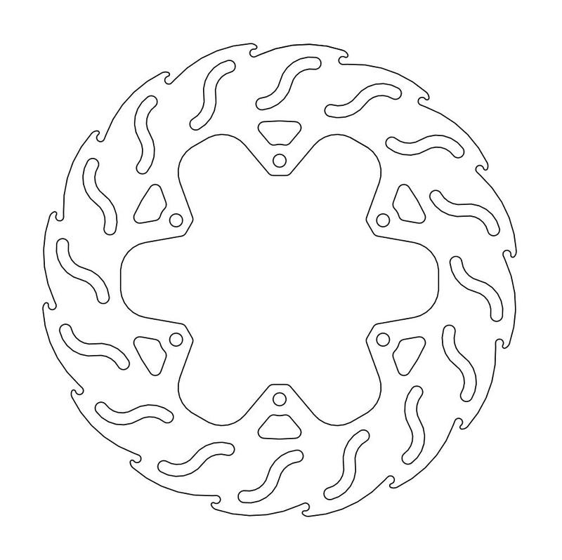 Moto-Master Flame Bremseplate foran venstre MP3, FUOCO