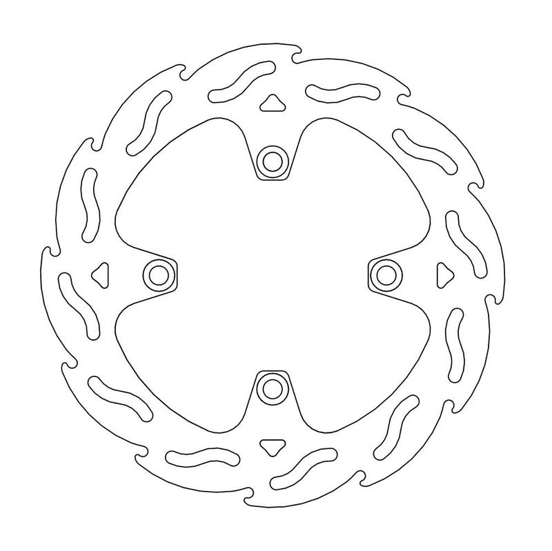 Moto-Master Flame Bremseplate bak Triumph: T1050 Speed Triple ABS