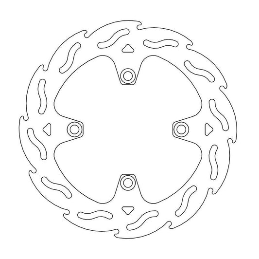Moto-Master Flame Bremseplate bak Triumph: T1050 Speed Triple ABS