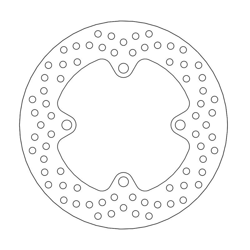 Moto-Master Halo Bremseplate bak Kawasaki: ZX6R Ninja ABS, ZX6R 636 Ninja ABS, ZX