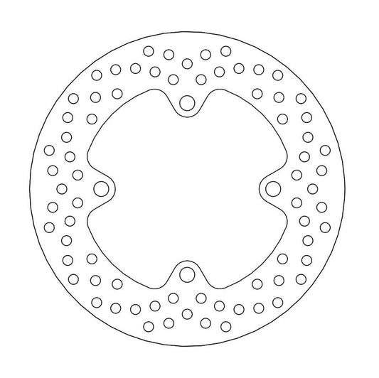 Moto-Master Halo Bremseplate bak Kawasaki: ZX6R Ninja ABS, ZX6R 636 Ninja ABS, ZX