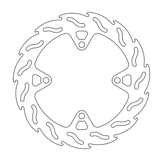 Moto-Master Flame Bremseplate bak Kawasaki: Z750/R/ABS, Z1000SX/ABS, ZZR1400/ABS