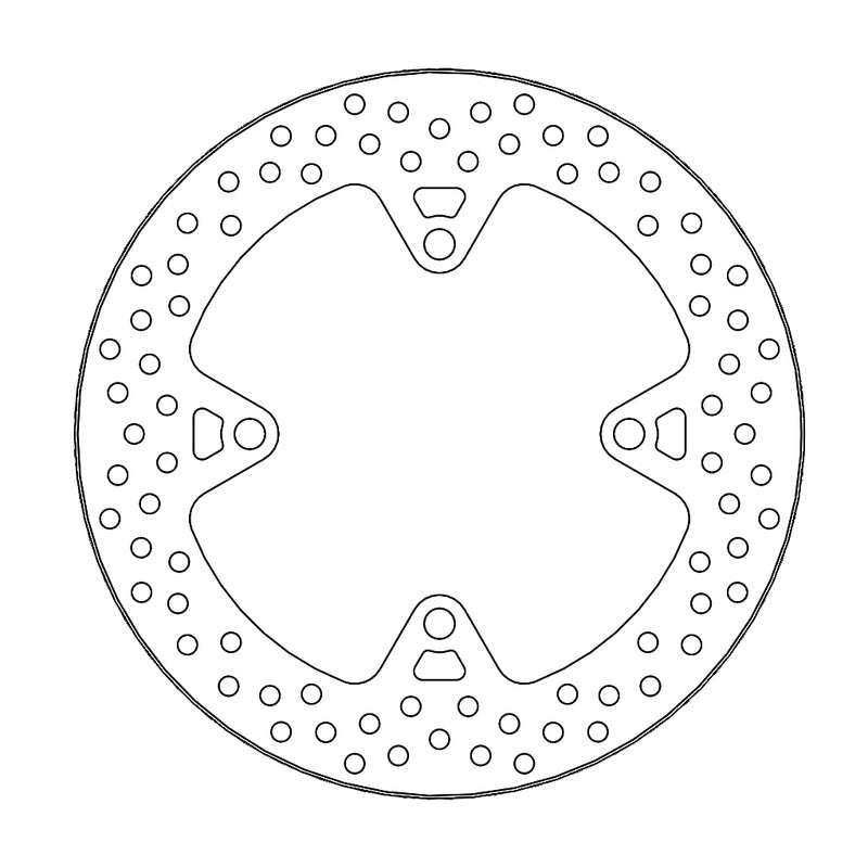 Moto-Master Halo Bremseplate bak Kawasaki: Z750/R/ABS, Z1000SX/ABS, ZZR1400/ABS (