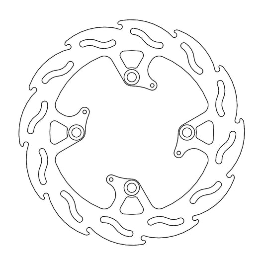 Moto-Master Flame Bremseplate bak Triumph: T1050 Speed Triple ABS (6mm plate)