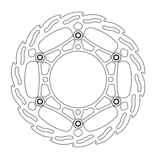 Moto-Master Flame Bremse Skive foran Kawasaki 260mm Flytende