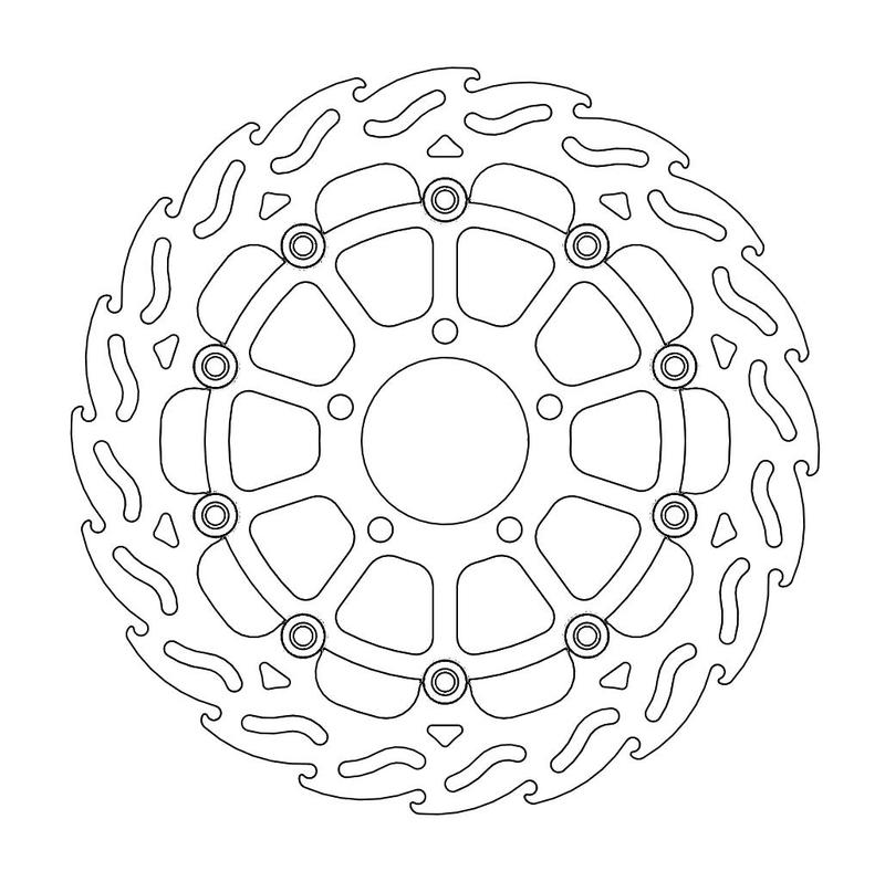 Moto-Master Flame bremseskive foran venstre Suzuki: DL 650-1000 V-Strom, SV 1000