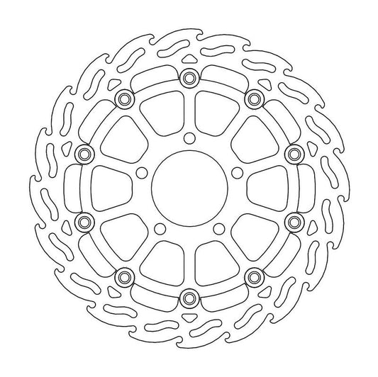 Moto-Master Flame Bremseplate venstre foran Suzuki: GSX 600-750, SV 650