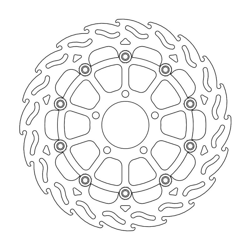 Moto-Master Flame Bremseplate høyre foran Suzuki: DL 650-1000 V-Strom, SV 1000,