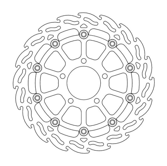 Moto-Master Flame Bremseplate høyre foran Suzuki: GSX 600-750, SV 650