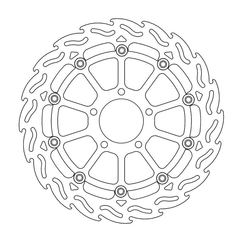 Moto-Master Flame Bremseplate høyre foran Suzuki: GSX-R 600-750-1000-1300,
