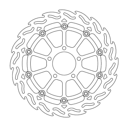 Moto-Master Flame Bremseplate høyre foran Suzuki: GSX-R 600-750-1000-1300,