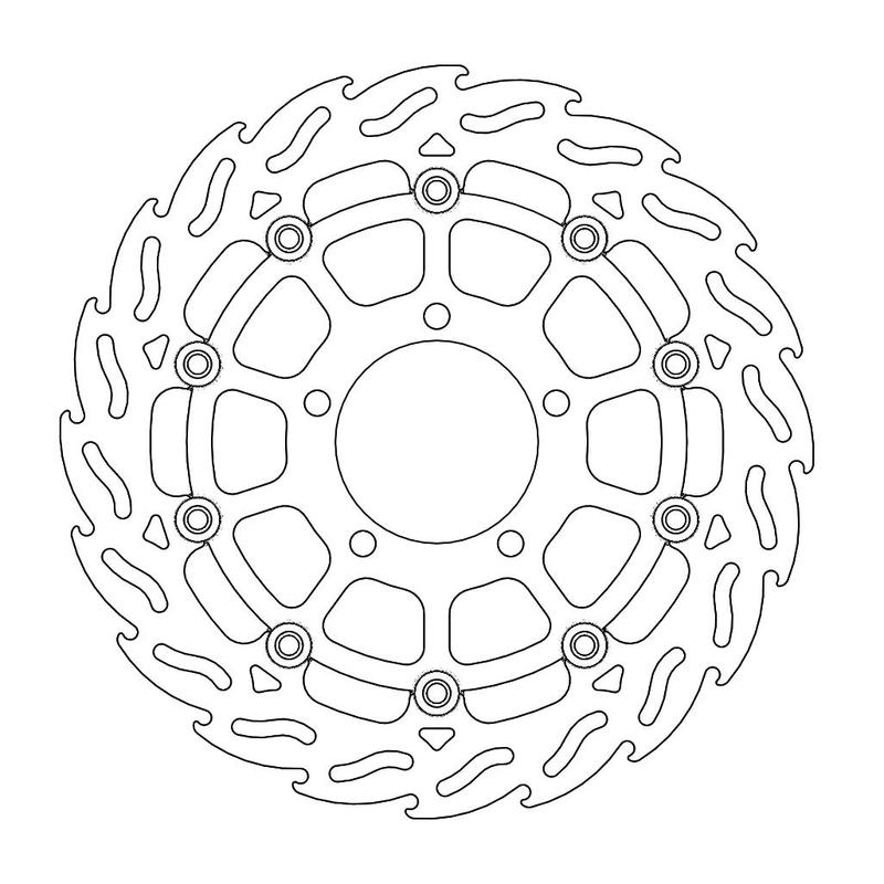 Moto-Master Flame Bremseplate venstre foran Kawasaki: ZX10R