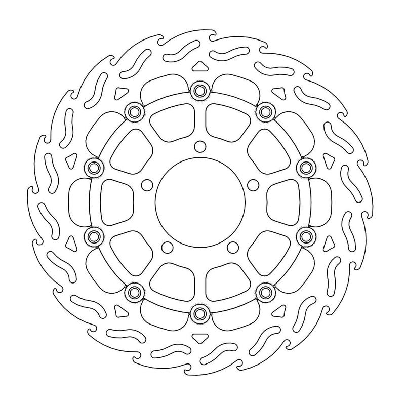 Moto-Master Flame Bremseplate venstre foran Kawasaki: ZX-14R