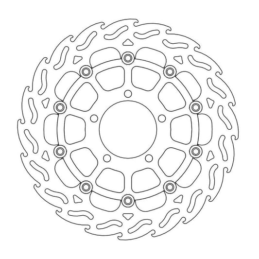 Moto-Master Flame Bremseplate venstre foran Kawasaki: ZX-14R