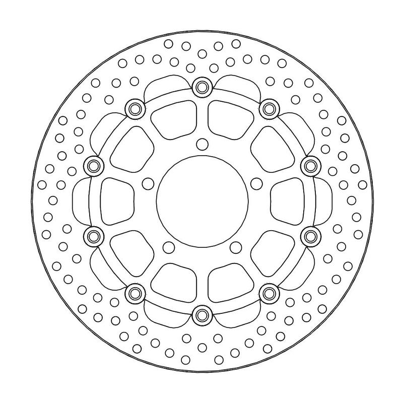Moto-Master Halo Bremseplate foran Kawasaki: ZX-6R/RR Ninja, ZX-10R Ninja, ER-6F,