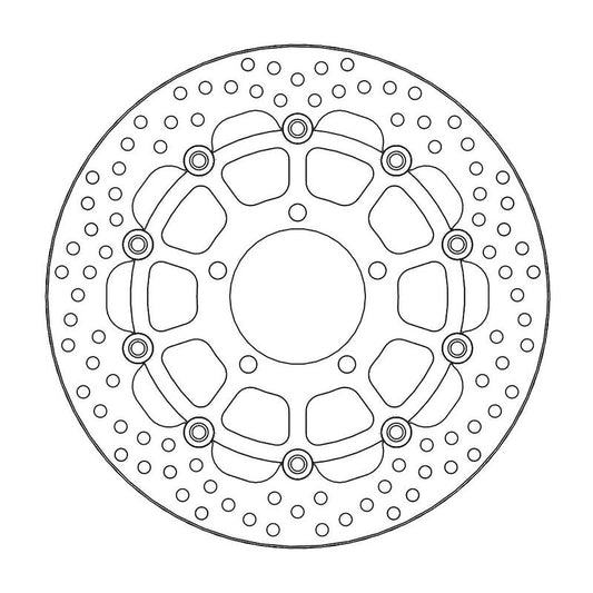 Moto-Master Halo Bremseplate foran Kawasaki: ZX-6R/RR Ninja, ZX-10R Ninja, ER-6F,