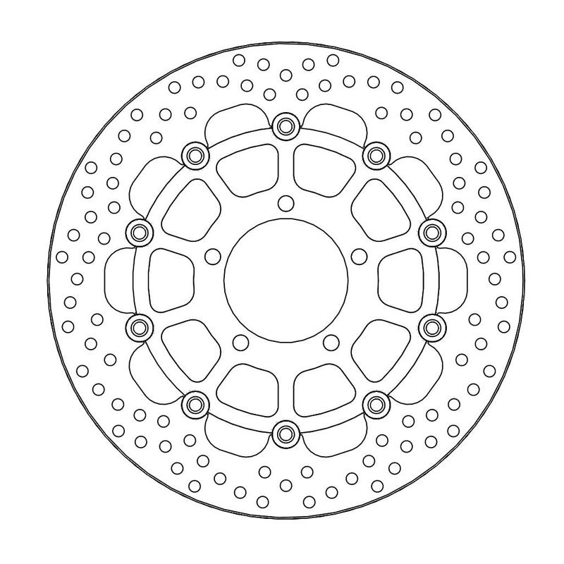 Moto-Master Halo Bremseplate foran Kawasaki: ZX-10R Ninja/ABS, GTR1400/ABS, ZZR140