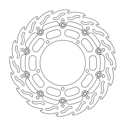 Moto-Master Flame Bremseplate foran venstre Yamaha: YZF R1 TC