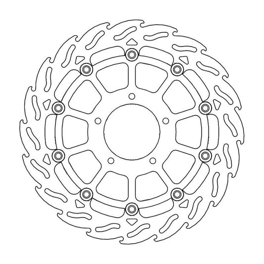 Moto-Master Flame Bremseplate venstre foran MV Agusta: F3, Brutale 675, Brutale 800,