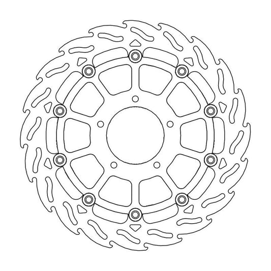 Moto-Master Flame Bremseplate høyre foran MV Agusta: F3, Brutale 675, Brutale 800,