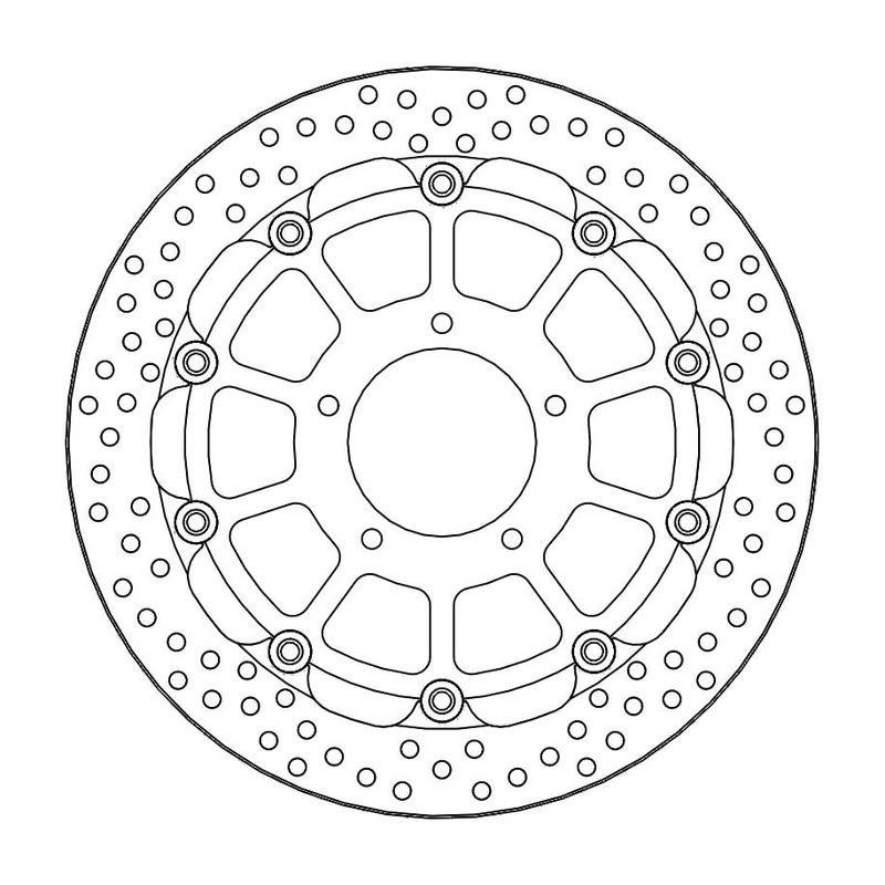 Moto-Master Racing Halo Bremseplate foran MV Agusta: F3, Brutale 675, Brutale 800,