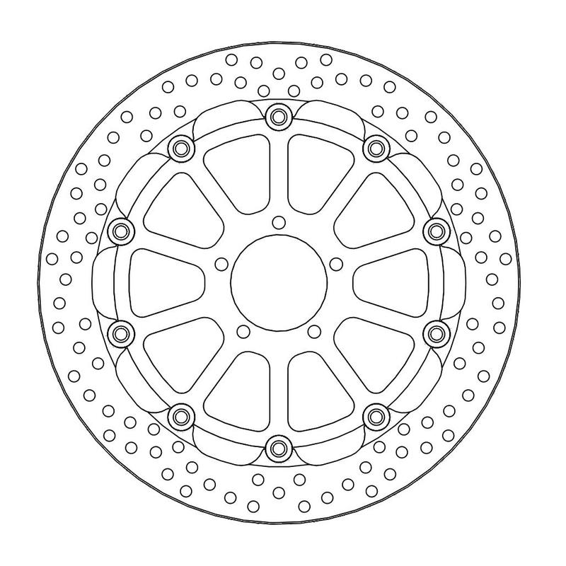 Moto-Master Racing Halo Bremseplate foran KTM: 1290 Superduke