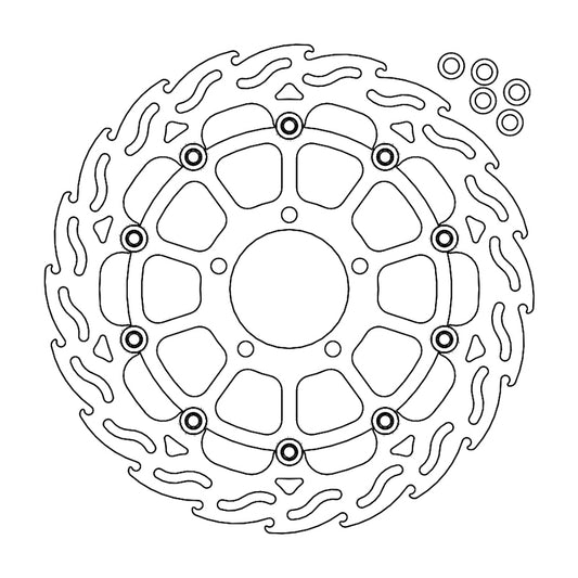 Moto-Master Flame Bremseplate foran venstre Kawasaki: ZX-10