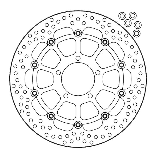 Moto-Master Halo Bremseplate foran Kawasaki: ZX-10