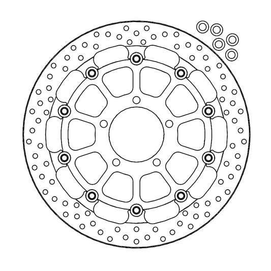Moto-Master Racing Halo Bremseplate foran Kawasaki: ZX-10