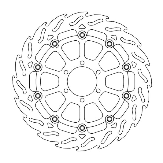 Moto-Master Flame Bremseplate foran venstre Ducati: Monster 620/695, Monster 800 S2R