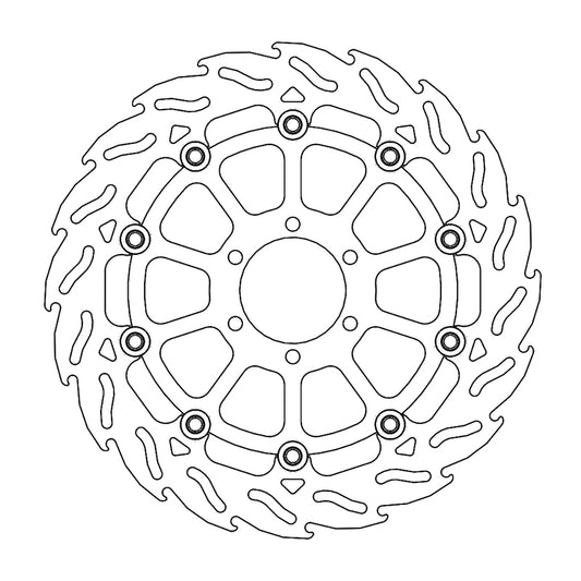 Moto-Master Flame Bremseplate foran høyre Ducati: Monster 620/695, Monster 800 S2R