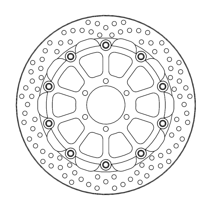 Moto-Master Racing Halo Bremseplate foran Ducati: Monster 620/695, Monster 800 S2R