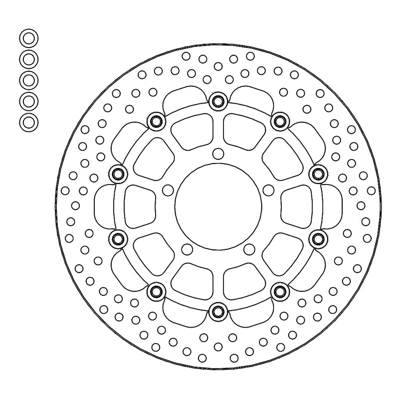 Moto-Master Halo Bremseplate foran venstre Triumph: Bonneville