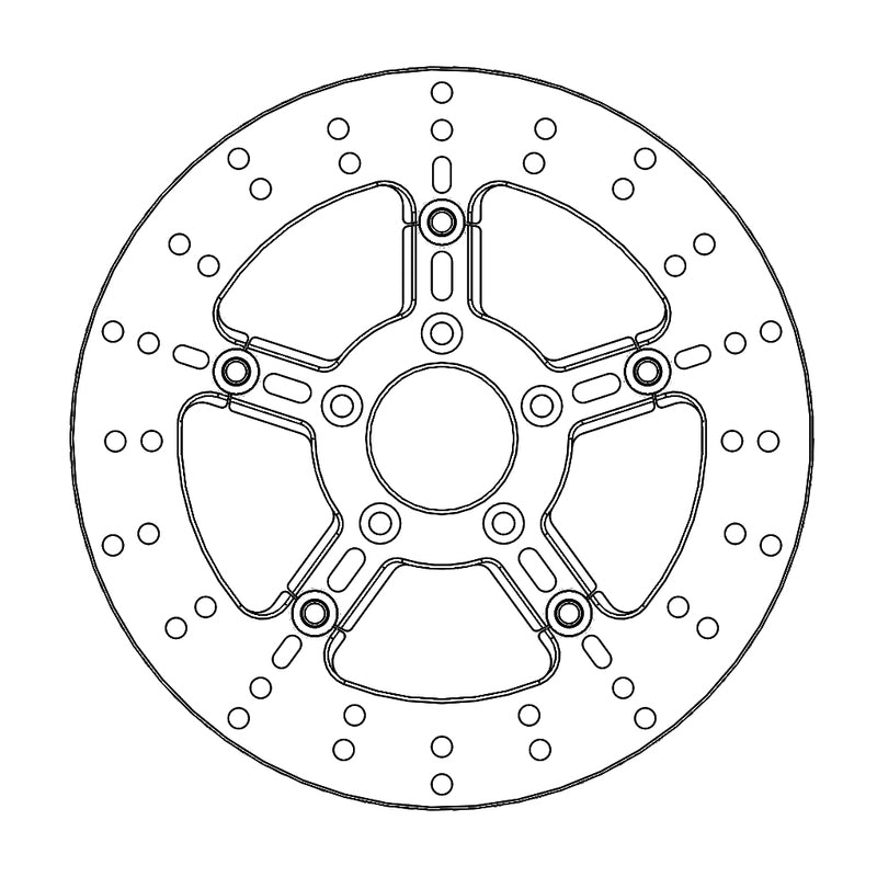 Moto-Master Harley Kingman Bremseskive flytende alu senter Ø292 (8.7mm hull)