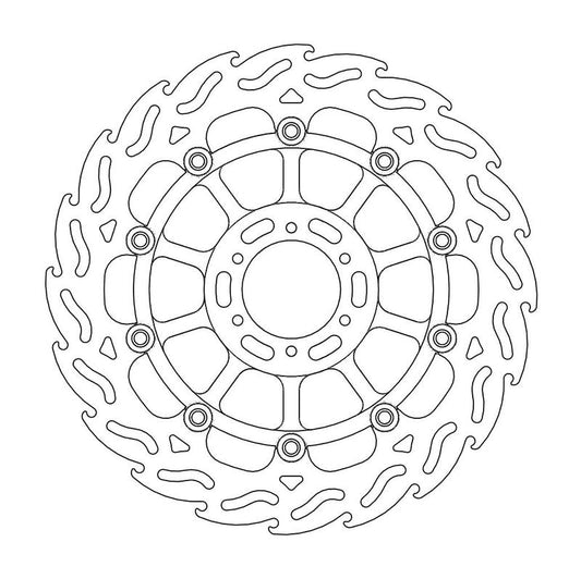 Moto-Master Flame Bremse-skive foran venstre Honda: CBR 900 RR Fireblade