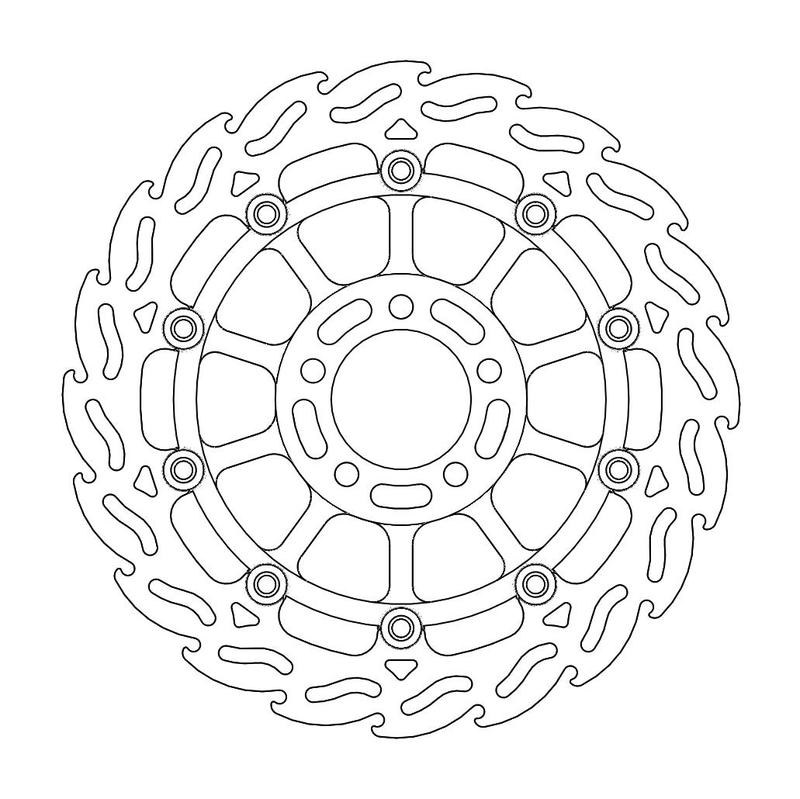 Moto-Master Flame Bremse-skive foran venstre Kawasaki: ZX-6R, ZX-9R