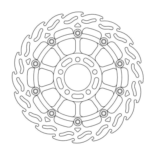 Moto-Master Flame Bremse-skive foran venstre Kawasaki: ZX-6R, ZX-9R