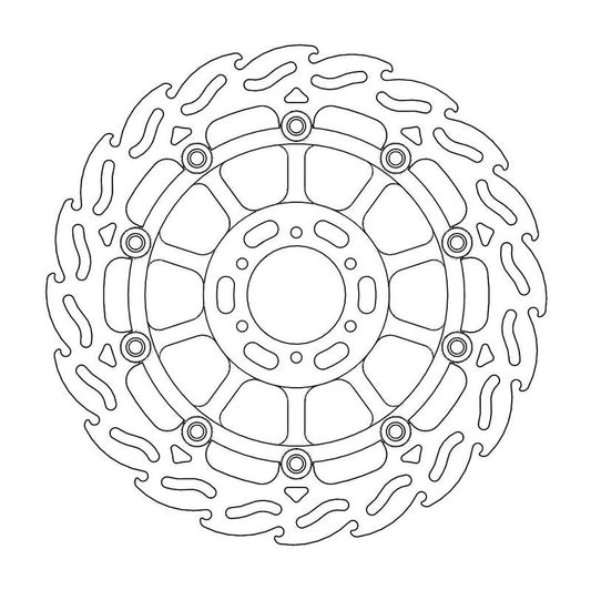 Moto-Master Flame Bremse-skive foran venstre Honda: CB 600 F Hornet