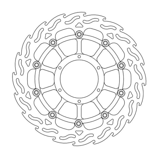 Moto-Master Flame Bremse-skive foran venstre Honda: CBR 900-954 RR