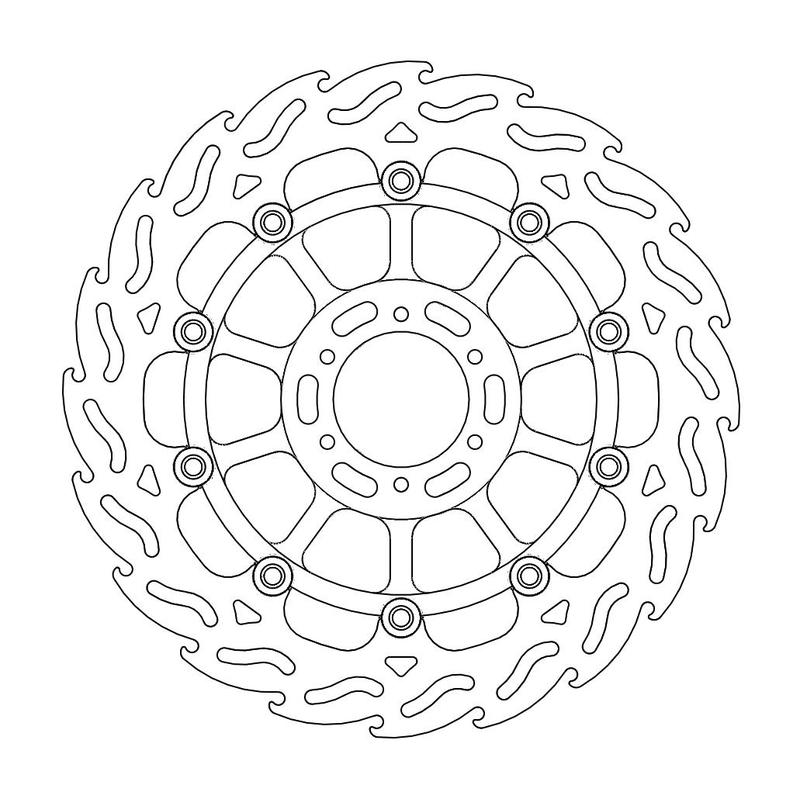 Moto-Master Flame Bremse-skive foran venstre Honda: CBR 1100 XX, X Eleven 1100