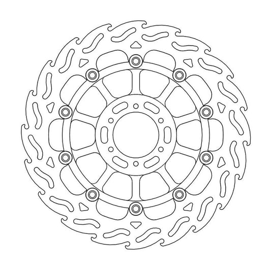 Moto-Master Flame Bremse-skive foran venstre Honda: CBR 1100 XX, X Eleven 1100