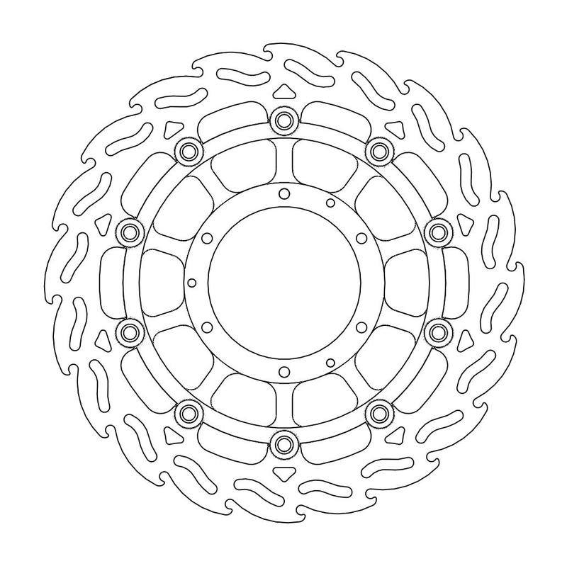 Moto-Master Flame Bremse-skive foran høyre Honda: CB 900, CBR 600F, Sport