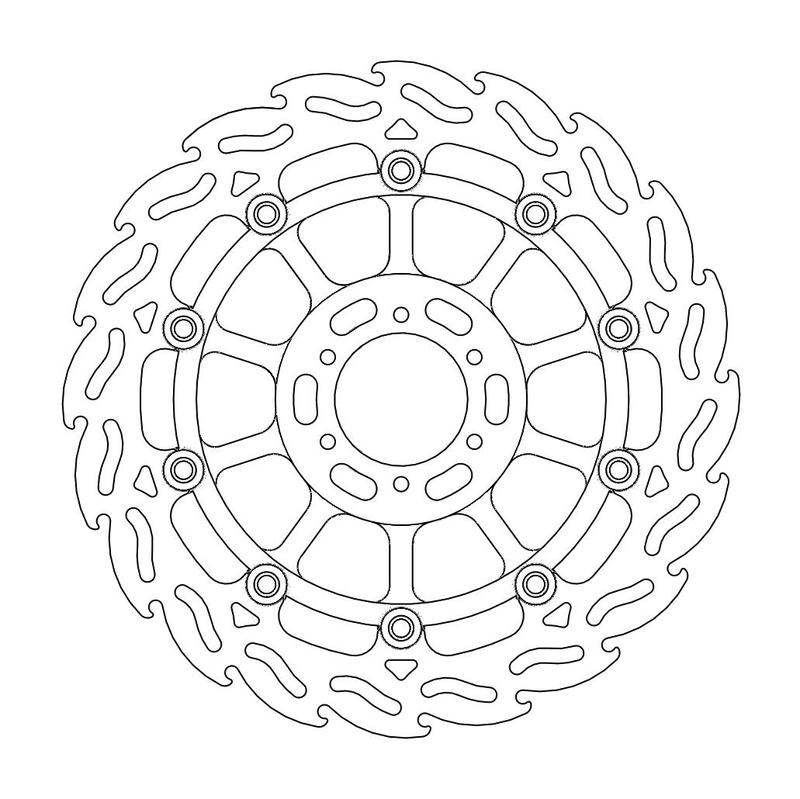 Moto-Master Flame Bremse-skive foran høyre Honda: CBR 400F-600F-900RR, VFR 400-