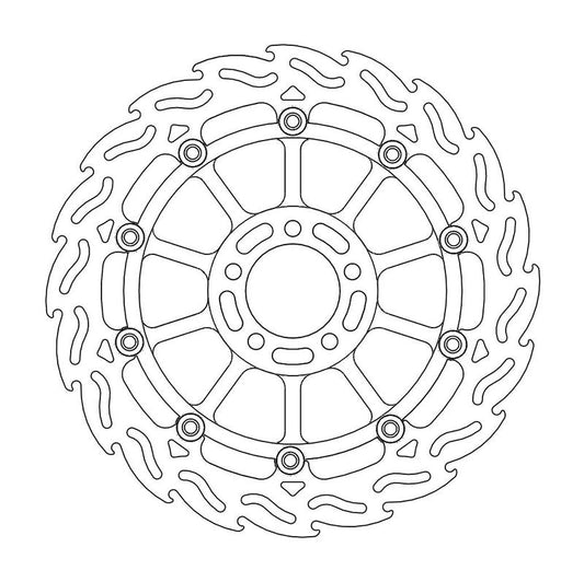 Moto-Master Flame Bremse-skive foran høyre Kawasaki: ZXR 750, ZZR 1100-1200, ZX-