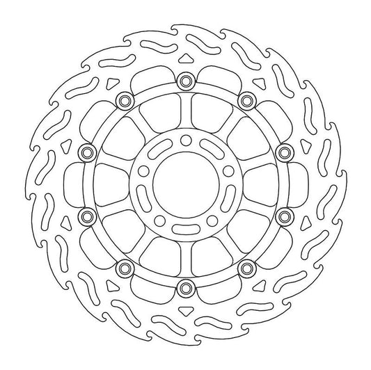 Moto-Master Flame Bremse Skive foran høyre Suzuki: GSX-R 750-1100