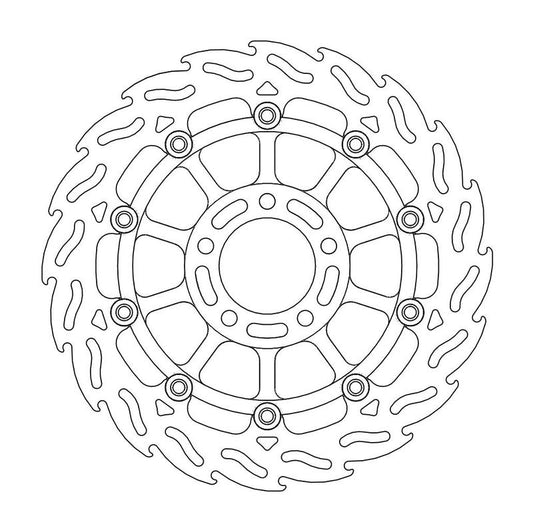 Moto-Master Flame Bremse Skive foran høyre Suzuki: GSX 750-1200, RGV 250
