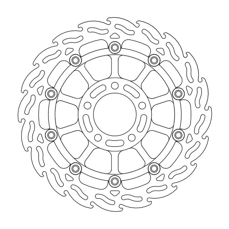 Moto-Master Flame Bremse Skive foran høyre Suzuki: GSX 600-750, GS 600, RF 600,