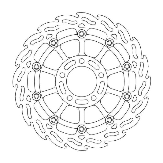 Moto-Master Flame Bremse Skive foran høyre Suzuki: GSX 600-750, GS 600, RF 600,